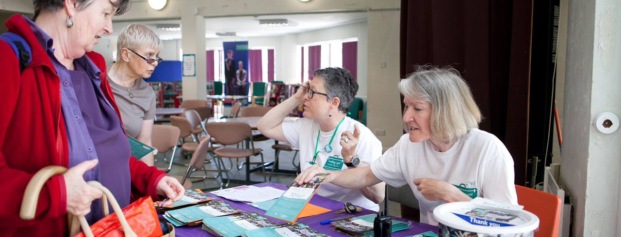 Jenny Etches volunteering at 30Fest, 2014