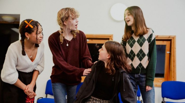 Taking part in a youth theatre session in spring 2022. Photo by Camilla Adams.