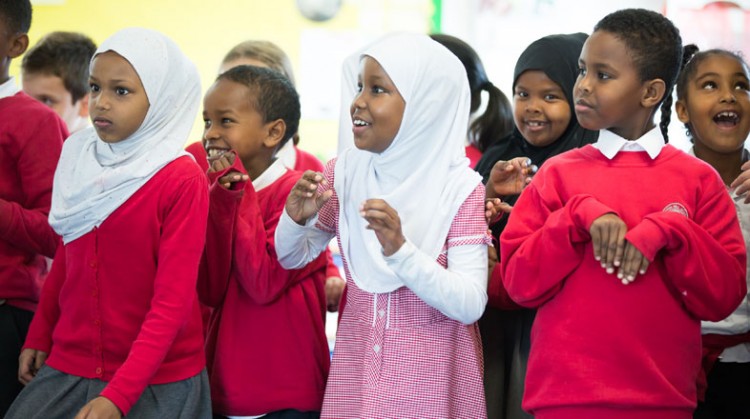 Pupils from Barton Hill Academy taking part in our bespoke literacy project.