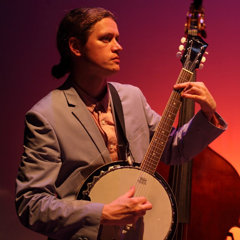 Ron playing the banjo