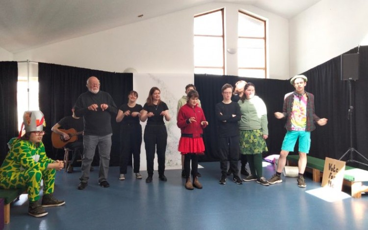 performing 'Un-welcomed' during our youth theatre sharing.